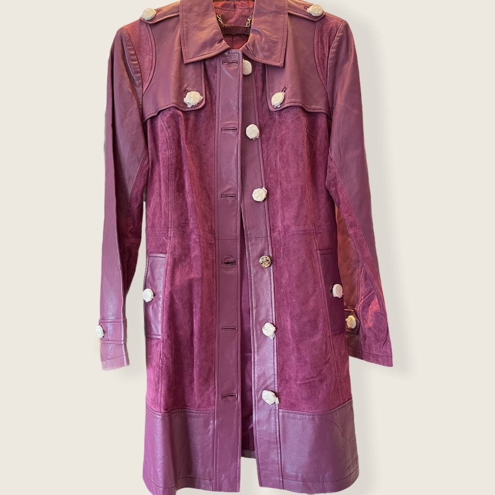 NWT❗️Iman Platinum Collection Plum Suede Jacket